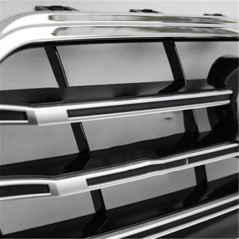 Chrome and Gloss Black Front Hood Grill For Audi A5 Upgrade S5 2012 2013 2014 2015 2016 Car Grille with Silver Emblem