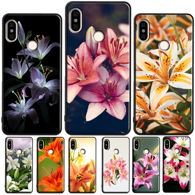 Colorful Flower Lily For Redmi Note 11 Pro Phone Case For Redmi Note 10 Pro 7 8 9 Pro 10S 9S Redmi 10 9A 9T 9C