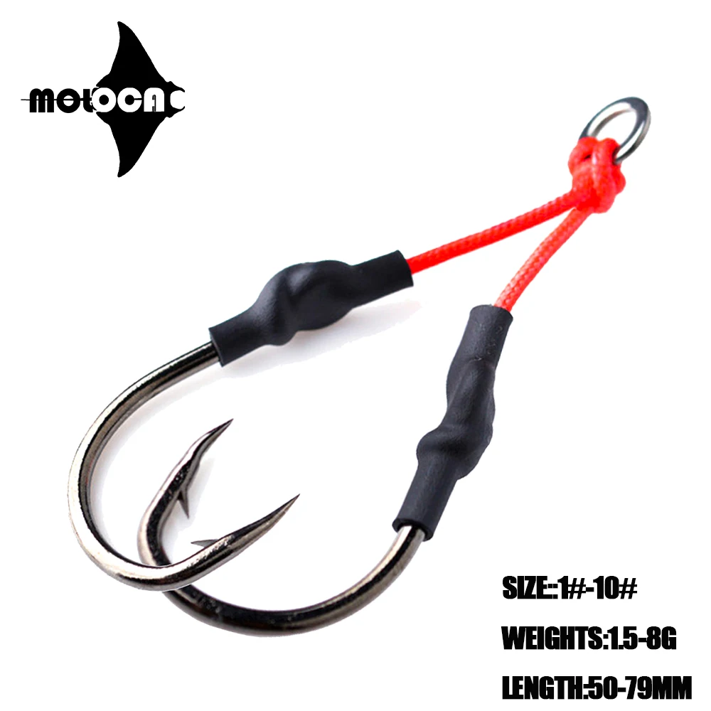 

Jig Hooks Fishing Head Slow Jigging High Carbon Steel Double Hook PE Line Pesca Accesorios Mar Carp Fish Angeln Zubehor Goods