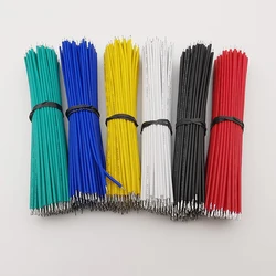 100Pcs 15CM Breadboard Jumper Wire Tin-Plated Double-Head PCB Solder Cable Fly Jumper Wire Cable Conductor Wires 24AWG 6 Colors