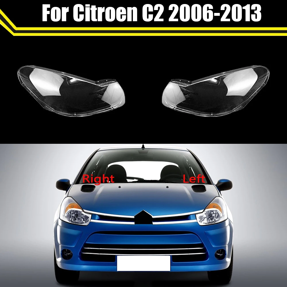 

Car Headlamp Head Lamp Light Lampshade Transparent Lampcover Auto Glass Lens Shell For Citroen C2 2006-2013 ​Headlight Cover