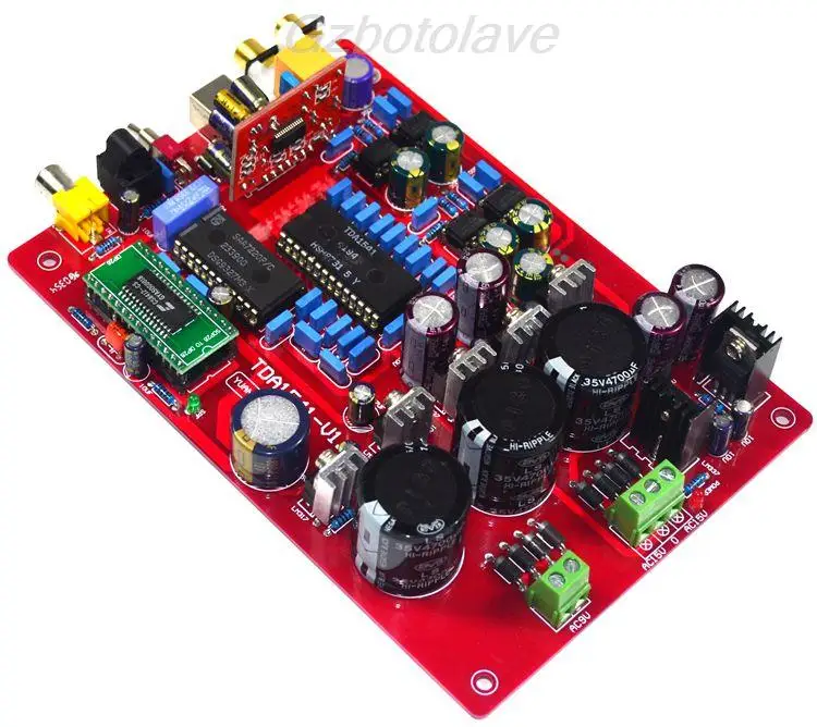 TDA1541 optical fiber coaxial decoder board with  tda1541, cs8412, saa7220 chip