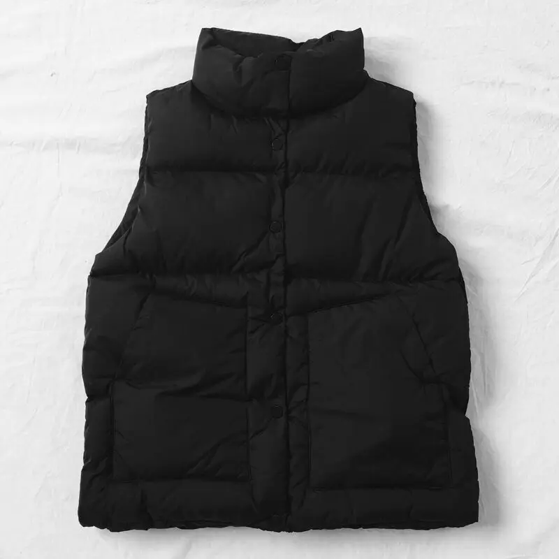 Gilet en coton en duvet pour femme, Slim, court, grande taille, vêtements d'extérieur, nouvelle collection automne hiver