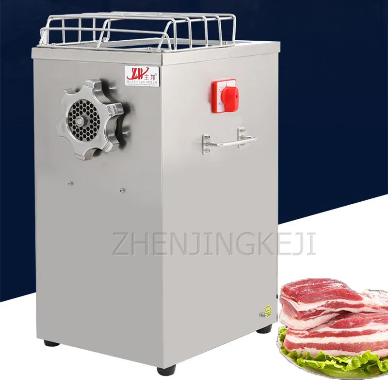 110V/220V Commercial Meat Grinder Stainless Steel Pork Mincer Vertical Multi-Function Restaurant Meat Processing Equipment 1100W