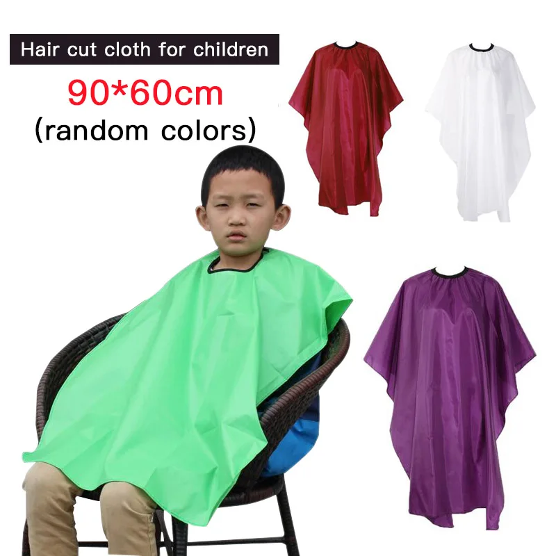 Adult Kids Dressing Cape Salon Gown Cover Barber Hairdresser Hair Cut Cloth Barber Haircut CapeWaterproof Cloth Random Color