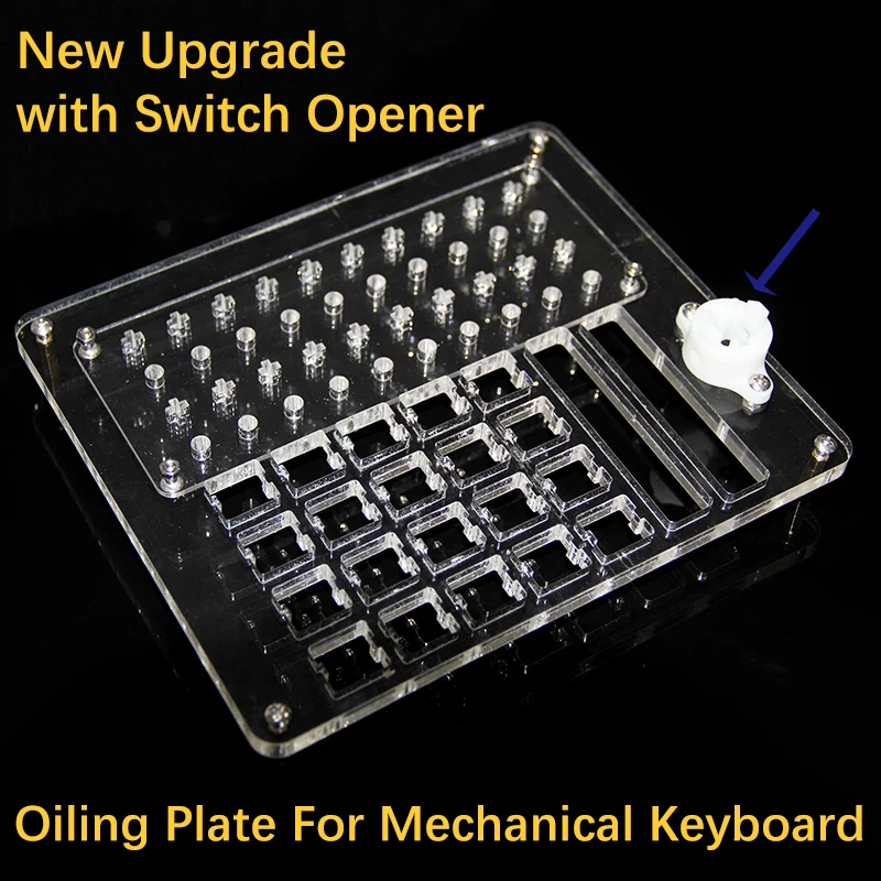 Acrylic Oiling Plate with Opener For Mechanical Gaming Keyboard Cherry Gateron Kailh Box Switch Maintenance DIY Keyboard Kits