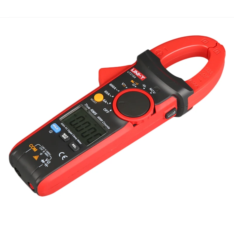 UNI-T Digital Clamp Meter Auto Range 6000 Counts DC/AC Current Voltage NCV 600A 1000V Capacitance Tester UT216A UT216B UT216C