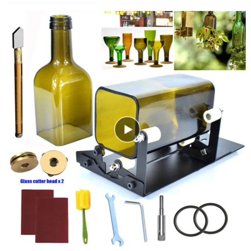 Square bottle glass bottle cutting tool DIY wine bottle cutter tool set