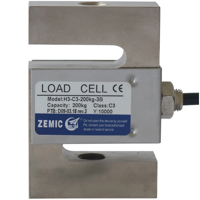 

S-type Weighing Sensor Load Cell ZEMIC H3-C3-500KG-3b Weighing Cell S-Type Tension Sensor 50KG 100KG 200KG 500KG