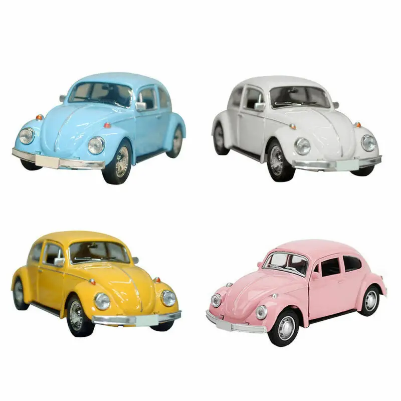 Vintage Beetle Diecast Pull Back Car Model Toy Children Gift Table Top Decor Cool Children Toy Decoration Cute Figurines Gift