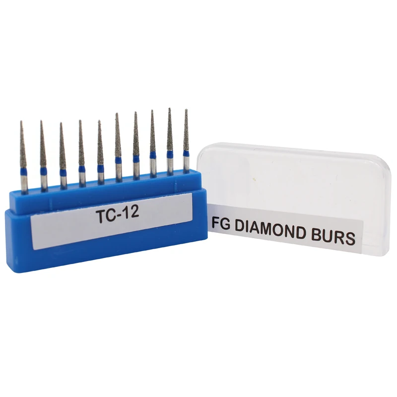 10Pcs/Pack Dental Diamond FG High Speed Burs Drill TC SERIES For Polishing Smoothing Teeth Polishers Dia.1.6mm Dentist Tools