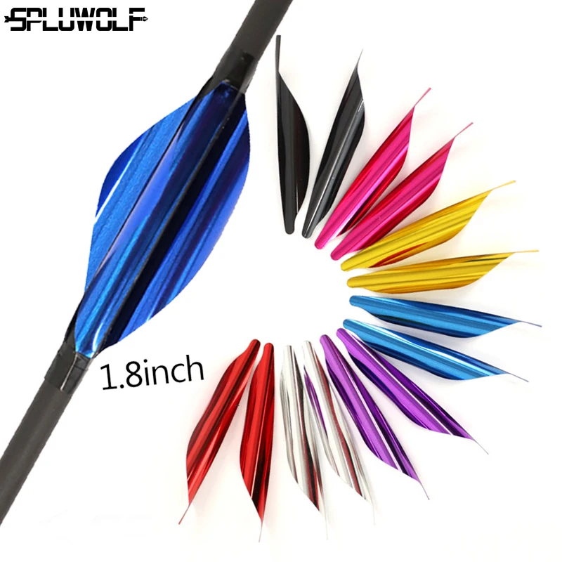 50PCS 1.8 Inch Spin Wings Vanes Right Spiral Fletches for Archery Arrow Shaft DIY Accessories