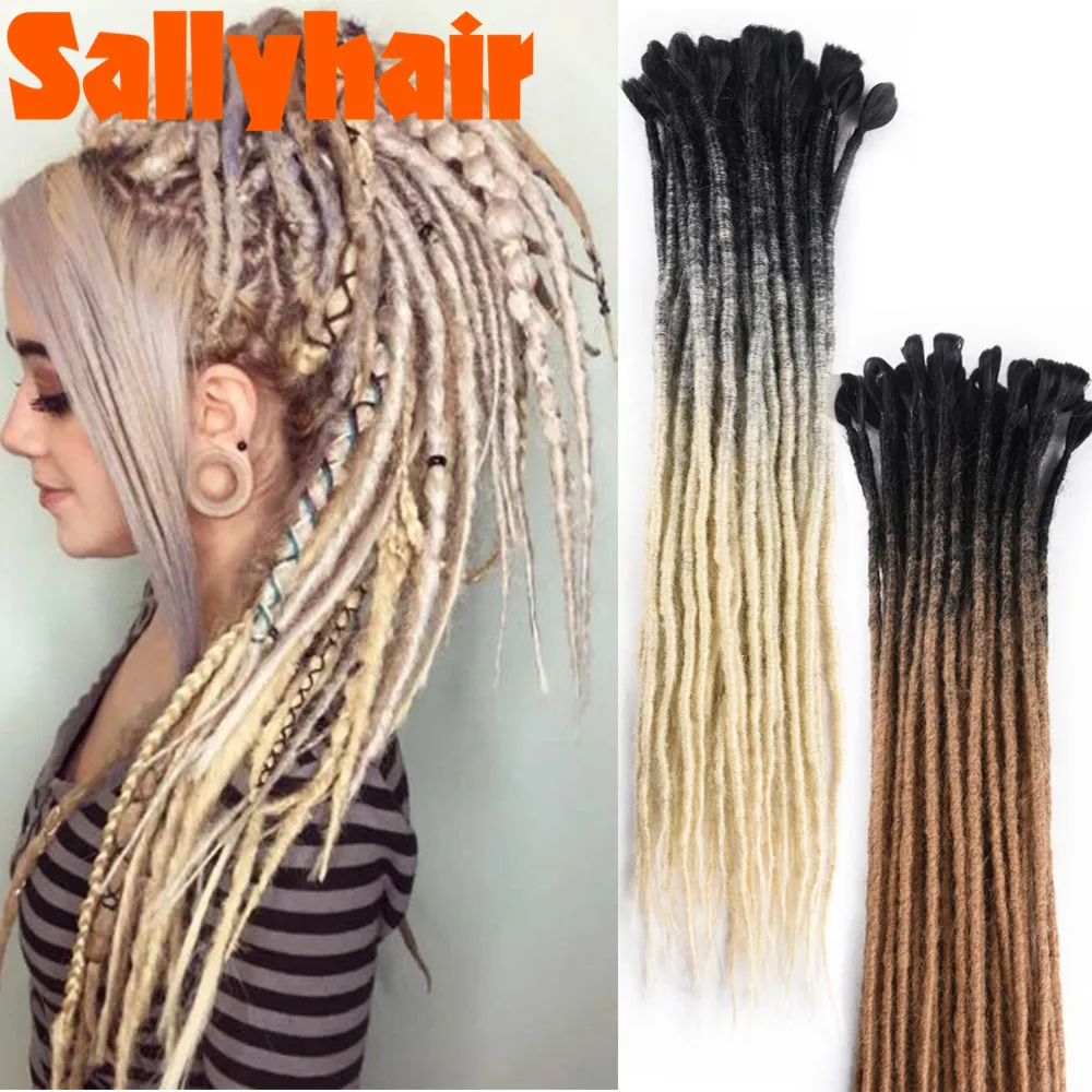 25 colori 100% Dreadlocks fatti a mano estensioni dei capelli sintetici nero marrone biondo capelli intrecciati all'uncinetto per capelli Afro donna uomo