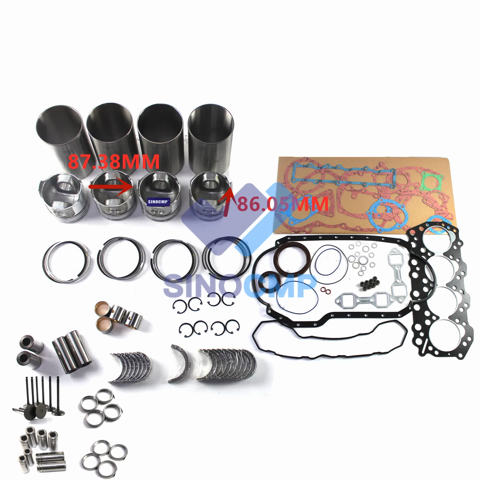 

S4Q S4QT S4Q2 S4Q2T Engine Overhaual Rebuild Kit for Mitsubishi Clark forklift 19-42KW Excavator Spare Parts