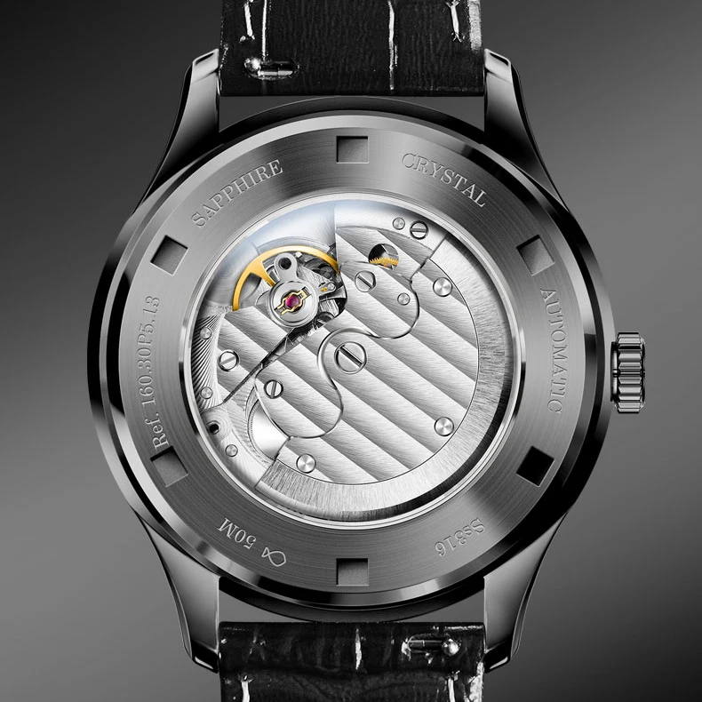 BORMAN Mens Automatic Watches Luxury Male Watch Dress Mechanical Wristwatch 50M Waterproof Luminous Sapphire Gradient Dial Date