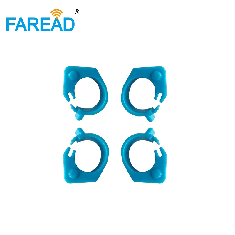 10pcs ABS 860-960MHz ISO18000-6C 관리 계산을위한 내부 직경 9mm RFID UHF 전자 비둘기 링 태그