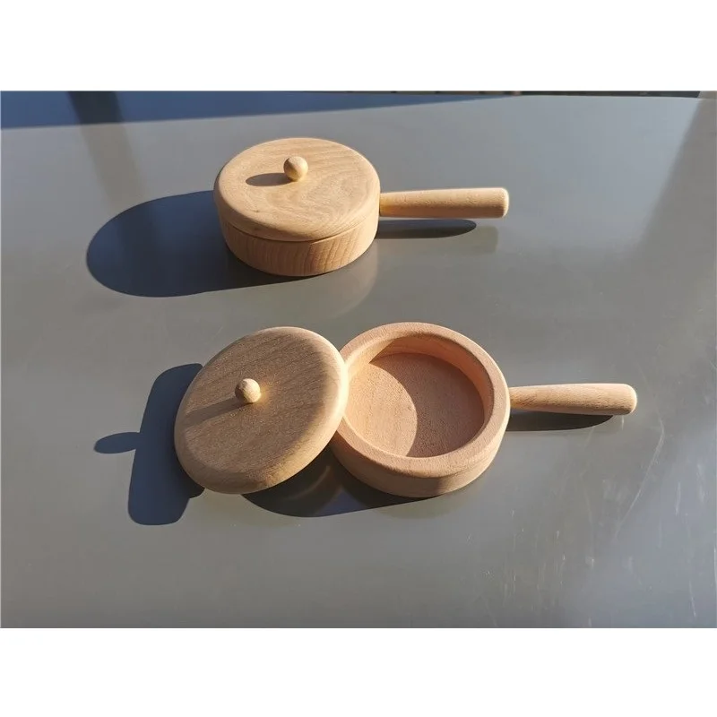 Brinquedo Montessori Madeira para Crianças, Bule Sensorial Sem Pintar, Garrafa De Tempero De Molho, Pan Early Learning