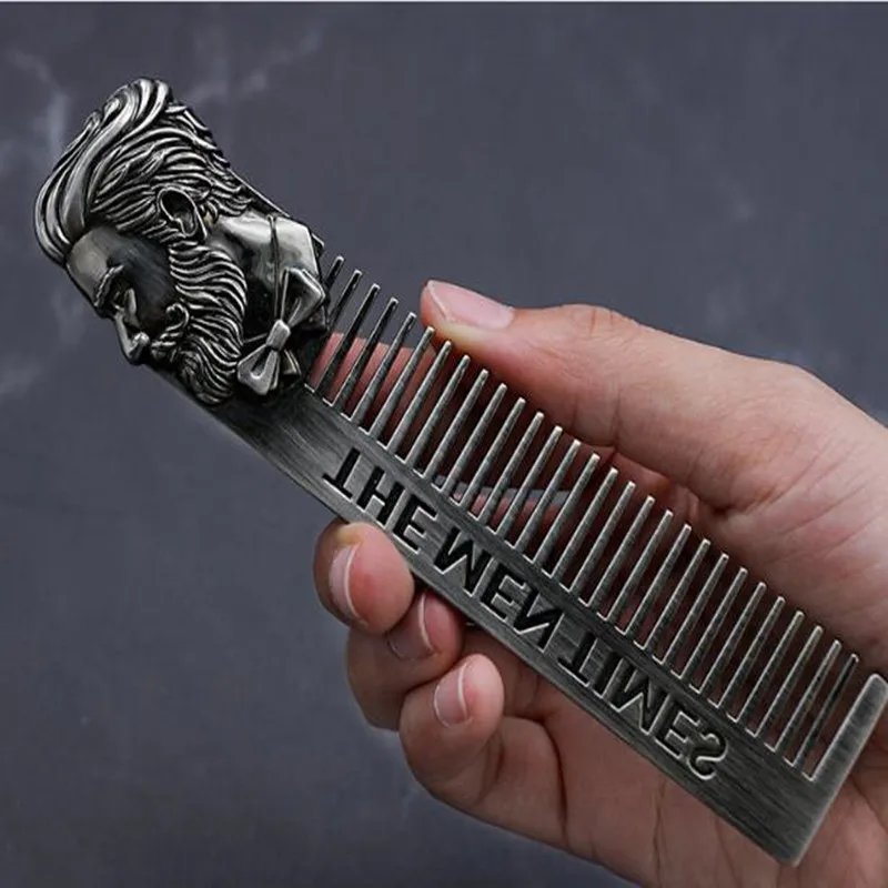 

Gentelman Metal Comb Stainless Steel Mustache Care Shaping Tools Metal Silver Hair Comb