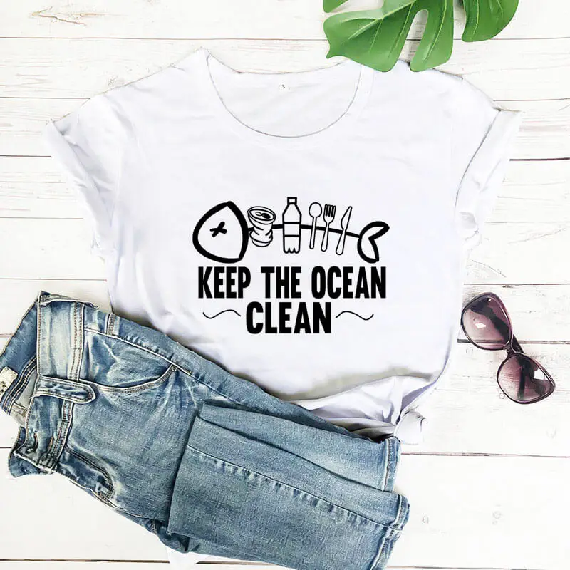 

Keep the Ocean Clean Save Our Oceans Shirt New Arrival Summer 100%Cotton Funny T Shirt Environmental Shirt Earth Day Shirts