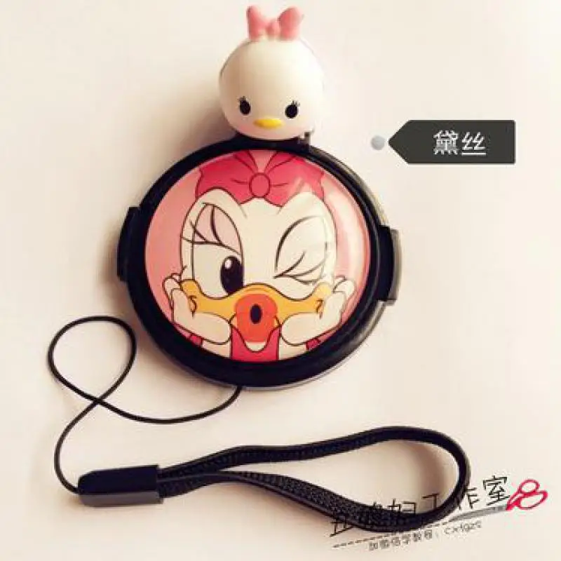 cartoon Protective Lens Cap For Canon/Nikon/Pentax/Sony ABS Dust-proof Camera Lens Protector Cover With Hot boots to protect