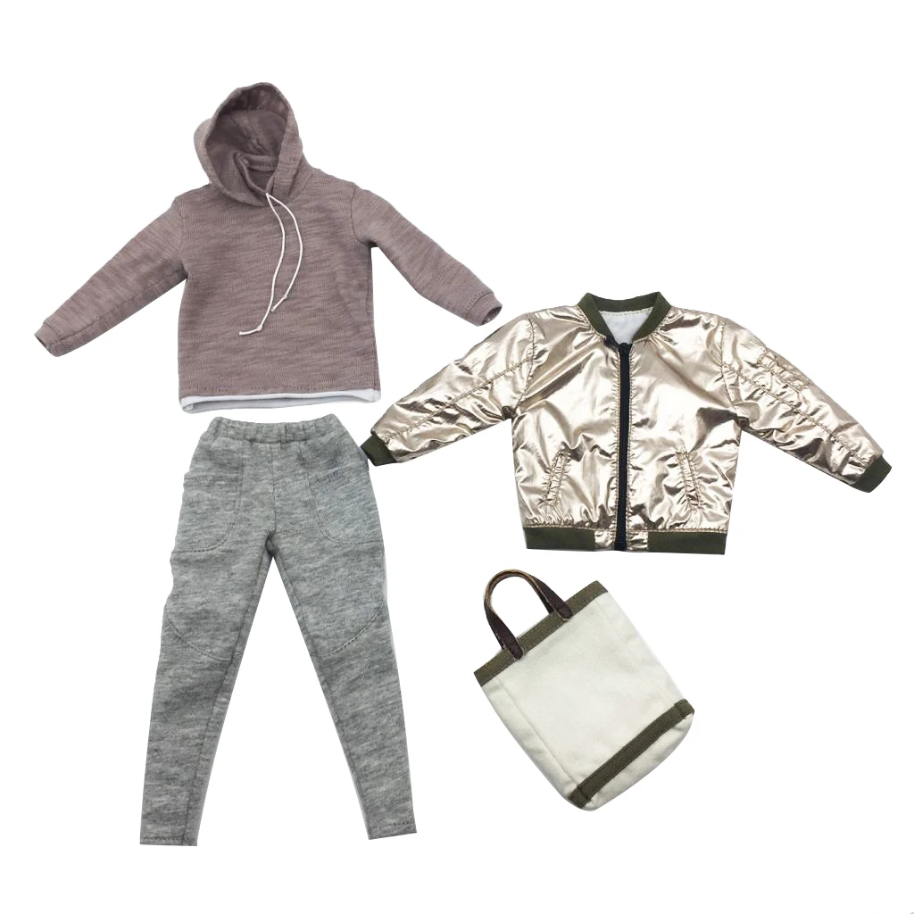 

1/6 Scale Male Figures Accessories - Glossy Jack, Hoodies, Pants, Tote Bag