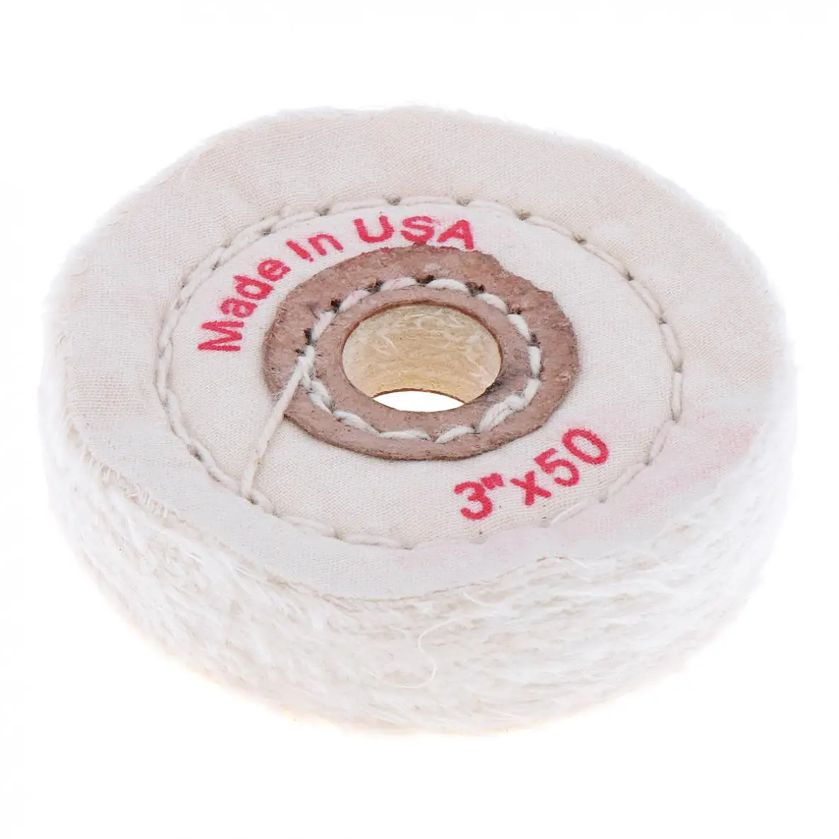 3 Inch T-shaped White Cotton Cloth Polishing Wheel Flannel Mirror Polishing Buffer Cotton Pad with 10mm Hole for Metal Polishing