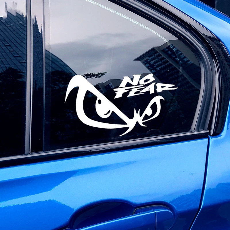 CS-1834# Vinyl Decal No Fear Car Sticker Waterproof Car Decor for Auto Truck on Bumper Rear Window Choose Size