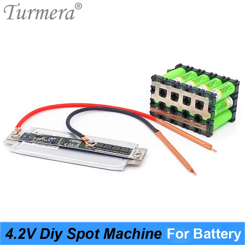 Turmera-máquina soldadora por puntos DIY, 4,2 V, 12V, para soldadura de batería 18650 26650 32700, 0,15mm y paquete de batería, pluma de soldadura