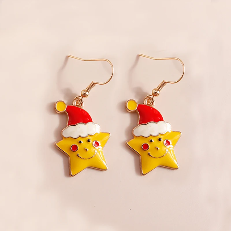 Leslie Mix Stile Winter Frohe Weihnachten Ohrringe Mode Schneeflocke Baum Santa Claus Deer Tropfen Ohrringe Neue Jahr Schmuck Geschenke – Detail 20