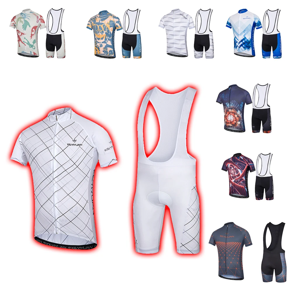 

Keyiyuan 2023 Summer Man Short Sleeve Cycling Jersey Suit Boy Mountain Bike Wear Breathable Road Bike Cycling Jersey Shorts Set