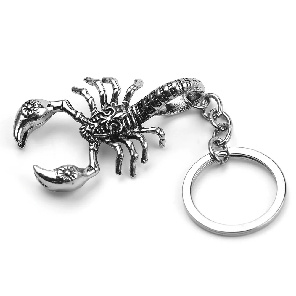 Punk Scorpion Vintage Insect Poison Keychain Capricornus Constellation Keychain For Cool Motorbike Jewelry For Male Fashion Gift