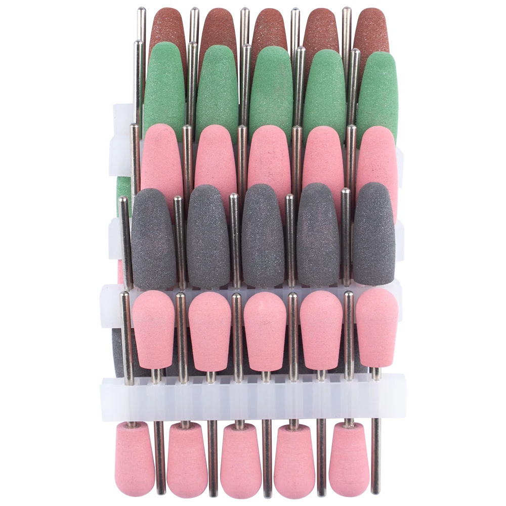 10pcs Silicone Milling Cutter for Manicure Rubber Nail Drill Bits Machine Manicure Accessories Nail Buffer Polisher Grinder Tool