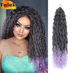 24 Inch Long Curly Braids Extensions Synthetic Loose Water Wavy Twist Braiding Hai Ombre Blonde African Braids Meches Extensions
