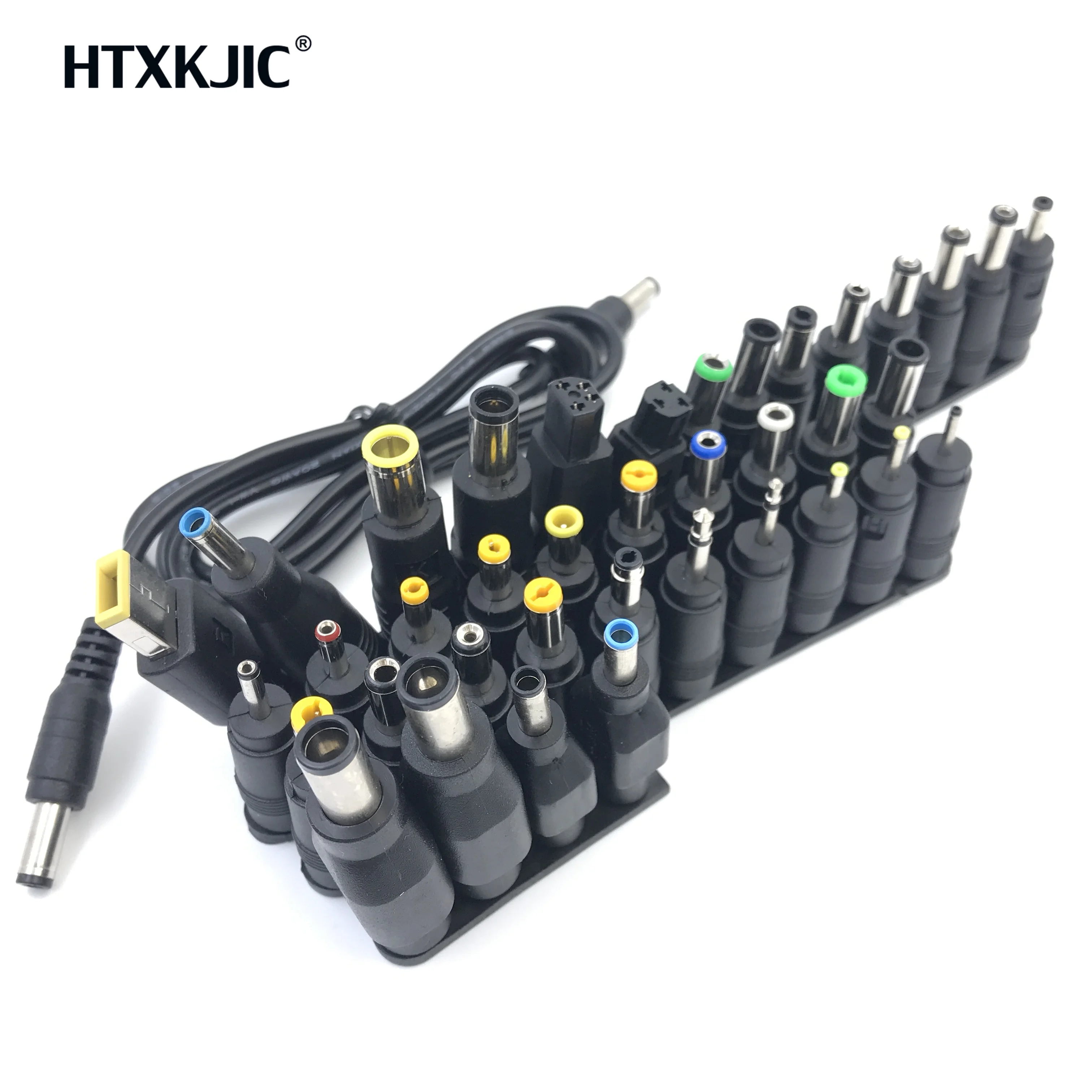 Laptop DC Power Adapter Kits 38 PCS Universal 5.5 mm x 2.1 mm DC AC Power Adapter Tips Connector for Lenovo Thinkpad, Dell, Sony