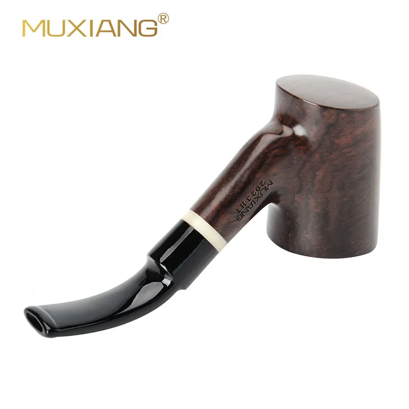 MUXIANG Handmade Hammer Shape Ebony Wood Tobacco Pipe Set Support 9mm Filter Free 10Pcs Smoking Pipe Cleaning Tools view 4
