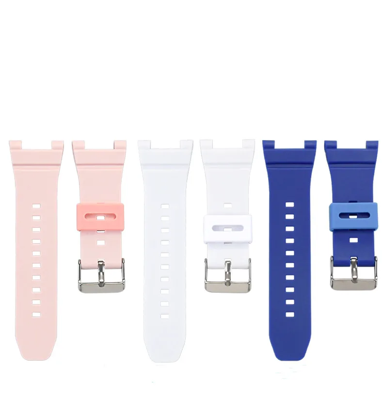 Ремешок детский силиконовый для смарт-часов, со стальной пряжкой