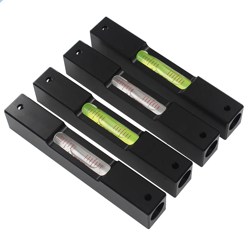 120mm Aluminum Alloy Portable Bar Spirit Level Bubble with Glass Vial Ampules Accuracy 0.6 0.3 1.0 Available