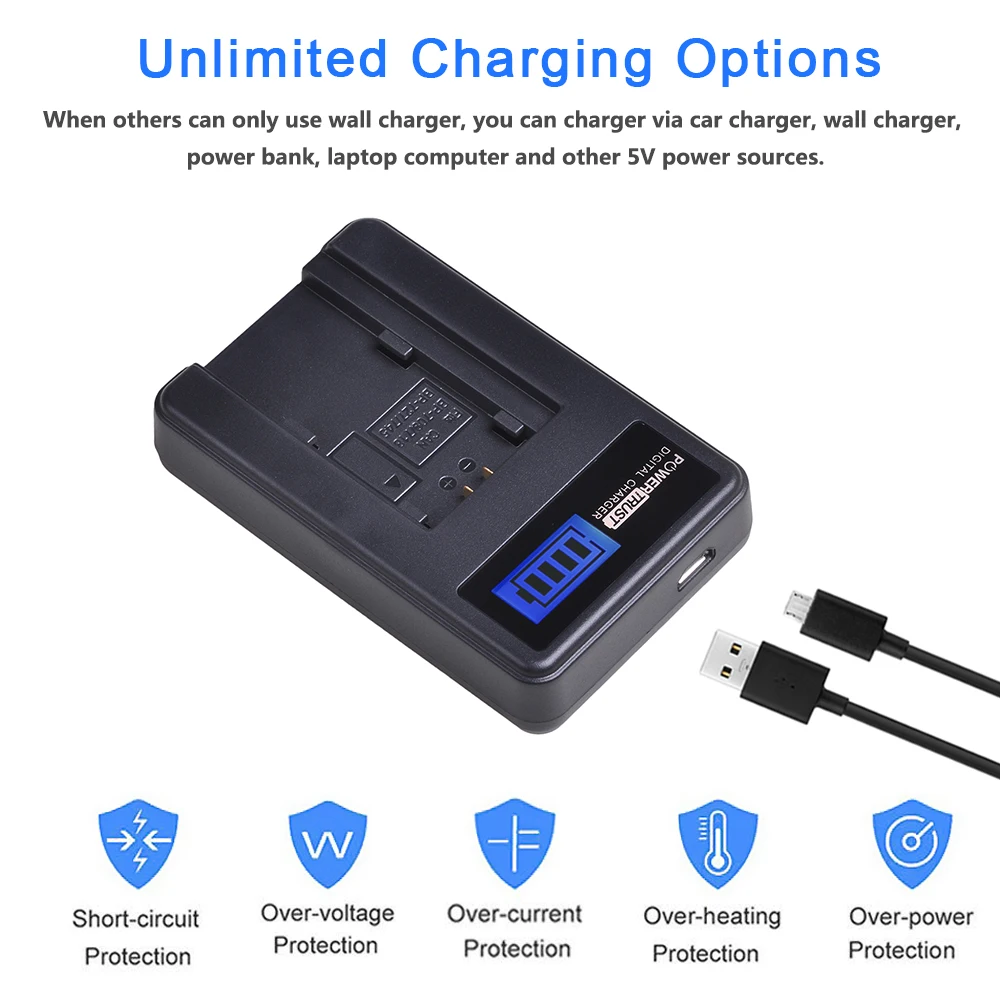 1X BP-718 BP718 BP 718 1800 MAh Pin + Màn Hình LCD USB Sạc Cho Canon VIXIA HFR80 HFR82 HFR800 HFM50 HFM52 HFM500 HFR30 HFR32 HFR300