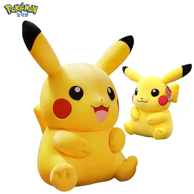 Genuine Pokemon Plush 30-80Cm Large Size Anime Figure Pikachu High Quality Pet Kawaii Toy Model Children\'s Best Birthday Gift