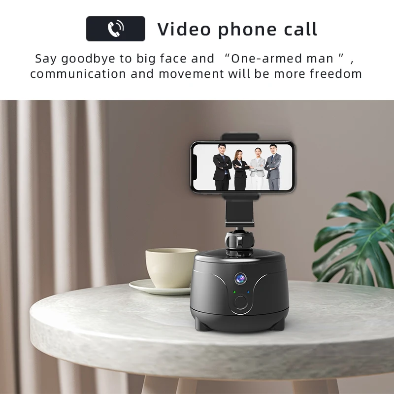 

360 Face Tracking Object Stick Photo vlog Camera Live Video Record Phone Holder