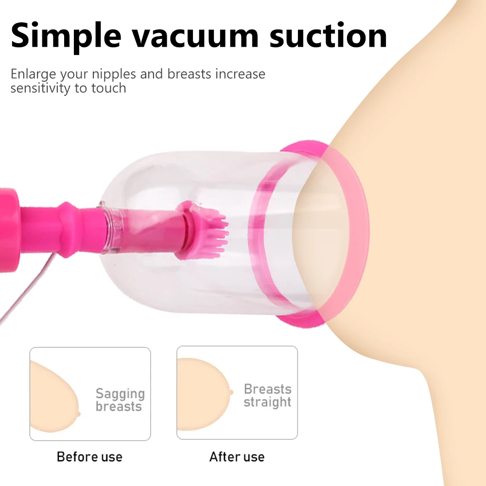 Nipple Stimulation Rotating Sucking Vibrator Breast Enlargement Masturbator Nipple Chest Massage Sex Toys Vibrator for Women