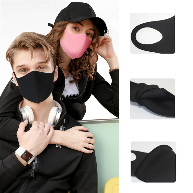 5-10PCS Anti Dust Face Mask Mouth Cover Adult Children Respirator Washable Breathable Reusable PPE 5color Mask Washable