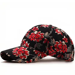 Simple Women's Baseball Cap Painting Embroidery Flower Girl Snapback Hats Jeans Woman Female Cap Summer fishing Sun Hat