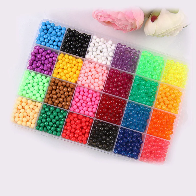 NEW DIY Water Spray Beads 24 Colors Refill Beads Puzzle Crystal Set Ball Games 3D Handmade Magic Toys for Children Manualidades