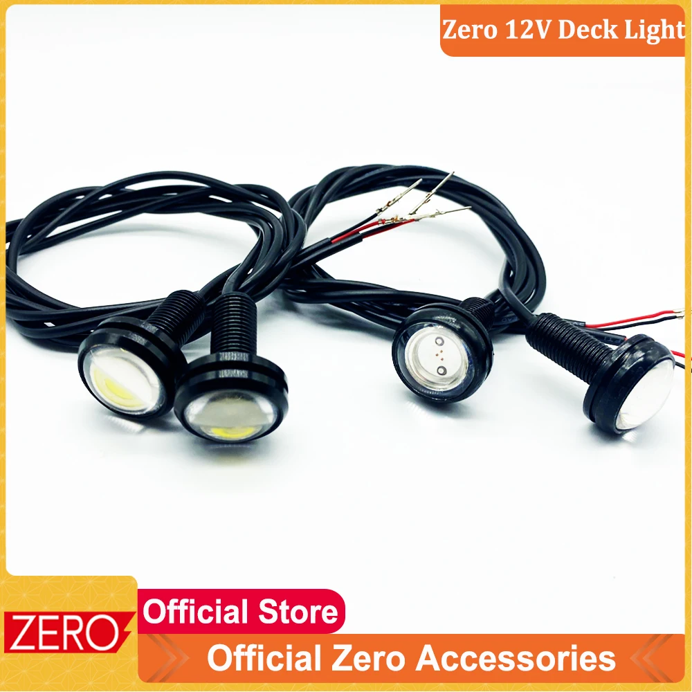 Original Zero Accessories Zero 12V Deck Front and Rear LED Light LED Light Bulb Deck Lamp for Zero 9/10/8X/10X/11X E-Scooter