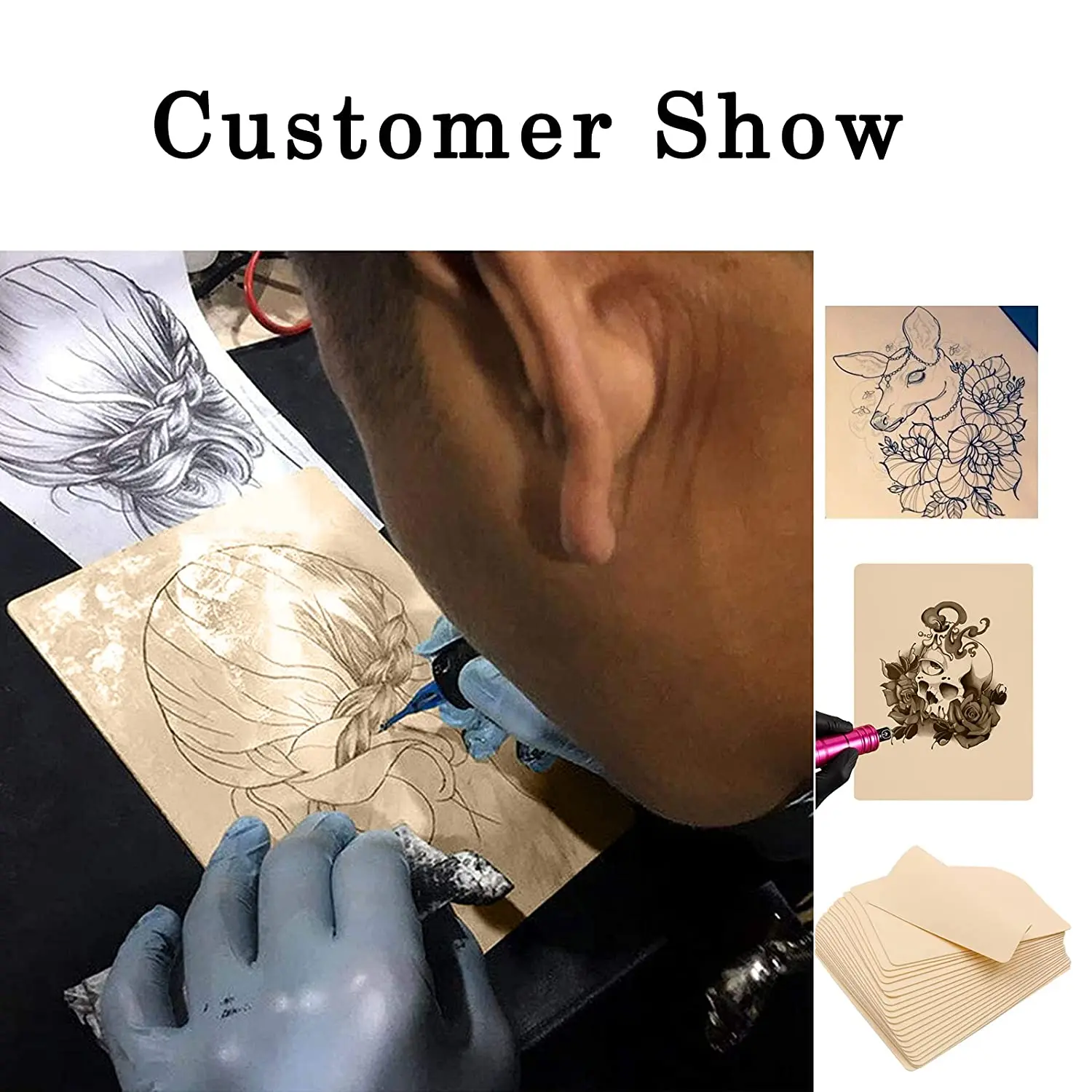 3/5/1pcs tattoo practice skin Permanent Makeup fake Synthetic leather tattoo skin practice microblading tattoo supplie