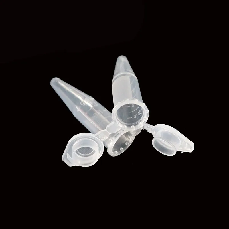 50 Stuks 0.5 Ml Laboratorium Transparante Micro-Plastic Centrifugebuizen Met Deksel Containerdeksels Voor Laboratoriummonsters