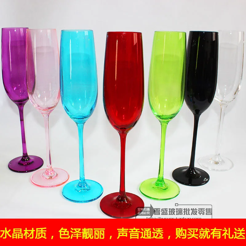 Crystal glass home decoration wine glass color goblet black goblet wine with red wine glass Champagne Cup