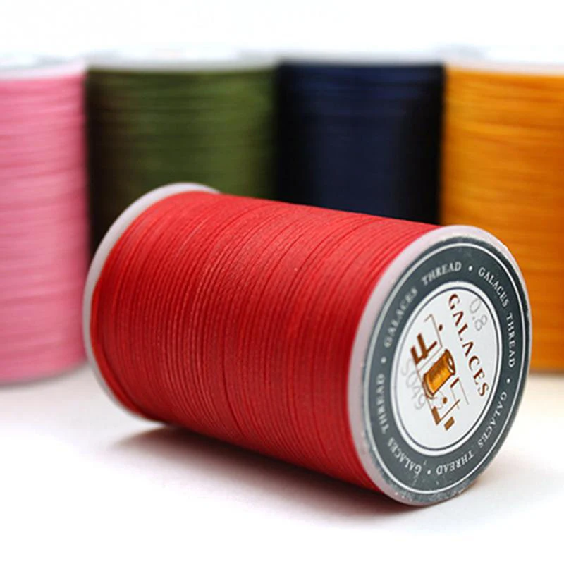 1Roll 90M 0.8mm Flat Waxed Thread Cord Wax Coated Strings for Necklace Rope Bead Jewelry Making Leather DIY Craft Sewing