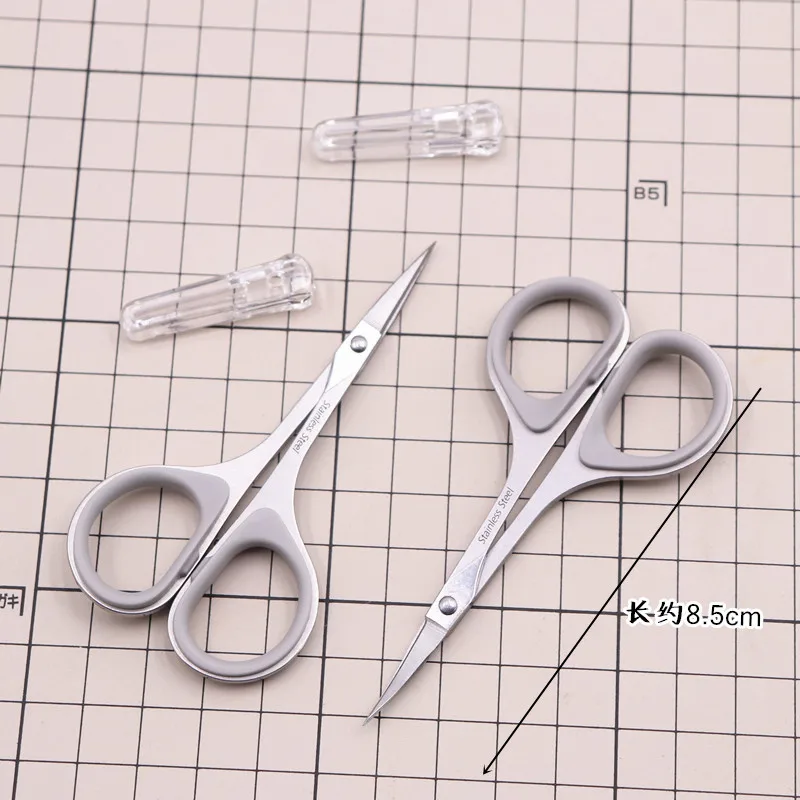 Stainless Steel Makeup Eyebrow Scissors Cosmetic Small Curved Tip Trimmer Manicure Nail Dead Skin Facial Hair Remover Tool